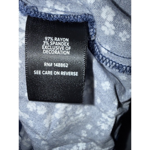 Torrid Women Top Button-Front Sleeveless Top in Blue Floral Size 2X - Picture 7 of 7